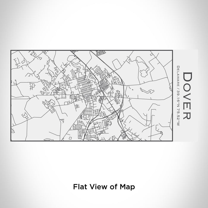 Rendered View of Dover Delaware Map Engraving on 17oz Stainless Steel Insulated Cola Bottle in White