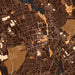 Dover Delaware Map Print in Ember Style Zoomed In Close Up Showing Details