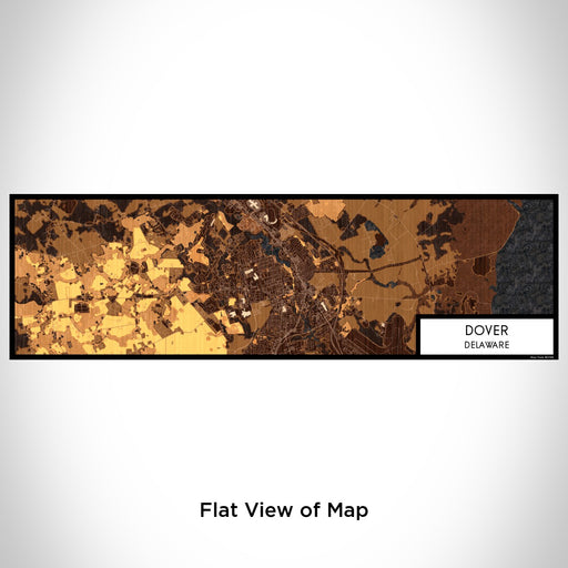 Flat View of Map Custom Dover Delaware Map Enamel Mug in Ember