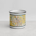 Front View Custom Dover Delaware Map Enamel Mug in Woodblock