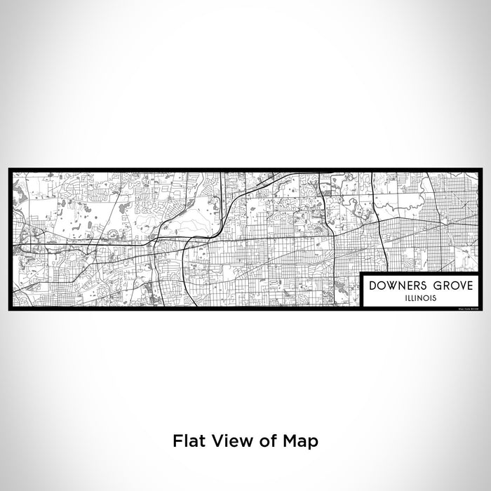 Flat View of Map Custom Downers Grove Illinois Map Enamel Mug in Classic