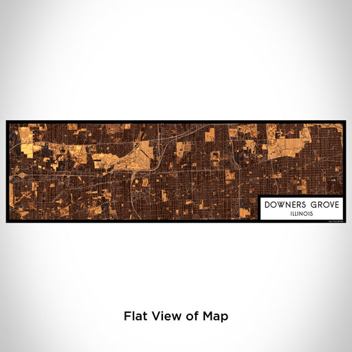 Flat View of Map Custom Downers Grove Illinois Map Enamel Mug in Ember