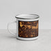 Left View Custom Downers Grove Illinois Map Enamel Mug in Ember