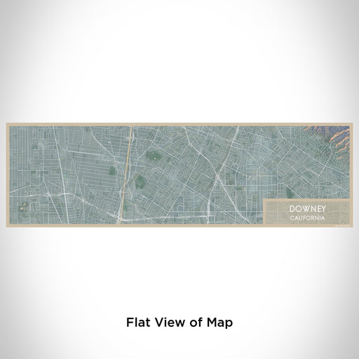 Flat View of Map Custom Downey California Map Enamel Mug in Afternoon