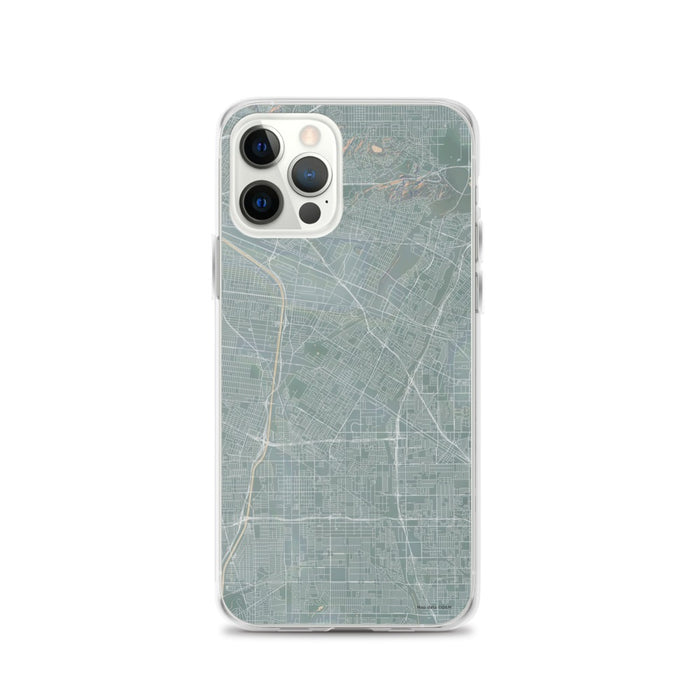 Custom iPhone 12 Pro Downey California Map Phone Case in Afternoon