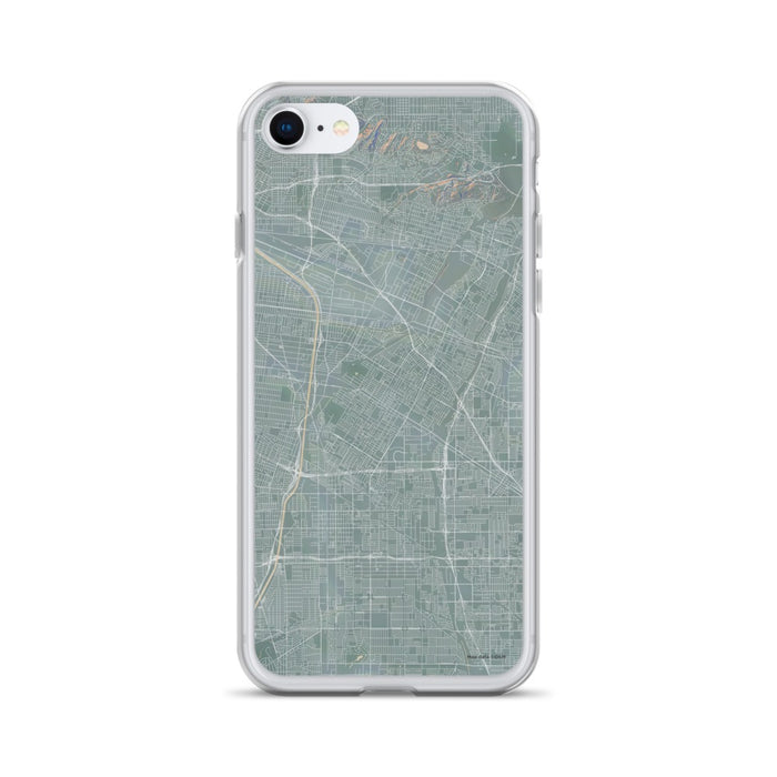 Custom iPhone SE Downey California Map Phone Case in Afternoon