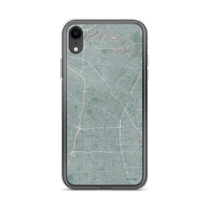 Custom iPhone XR Downey California Map Phone Case in Afternoon