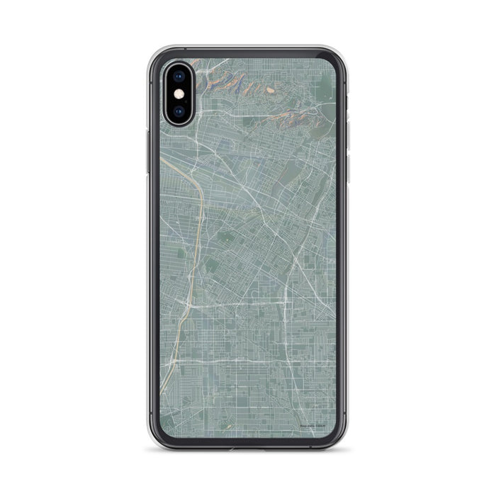 Custom iPhone XS Max Downey California Map Phone Case in Afternoon