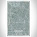 Downey California Map Print Portrait Orientation in Afternoon Style With Shaded Background