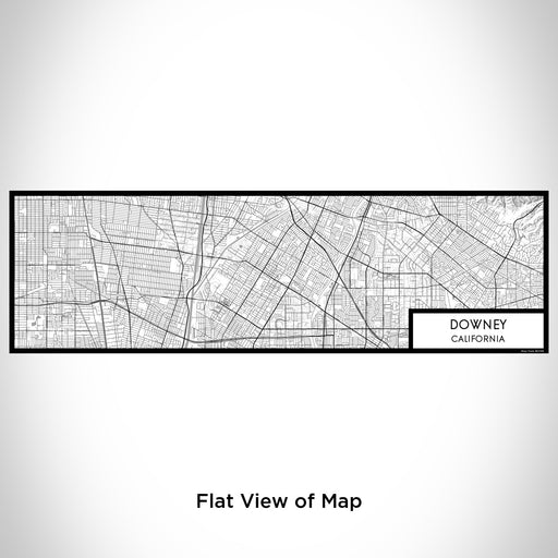 Flat View of Map Custom Downey California Map Enamel Mug in Classic