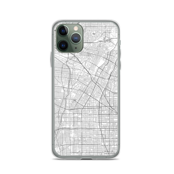 Custom iPhone 11 Pro Downey California Map Phone Case in Classic