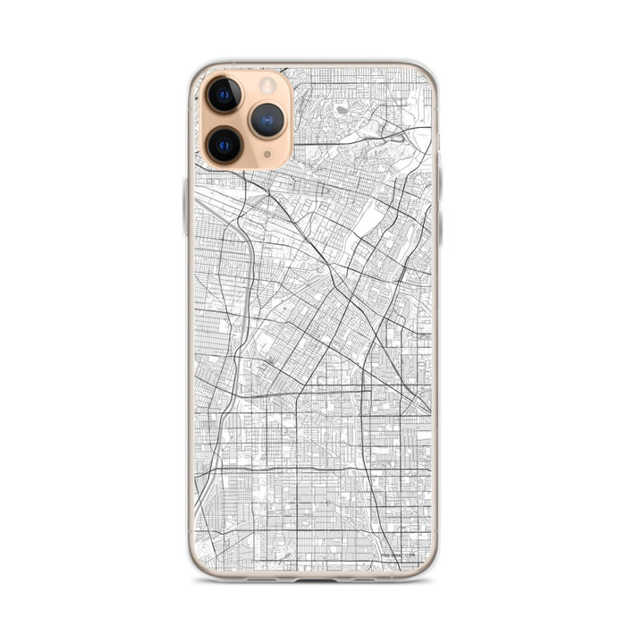 Custom iPhone 11 Pro Max Downey California Map Phone Case in Classic