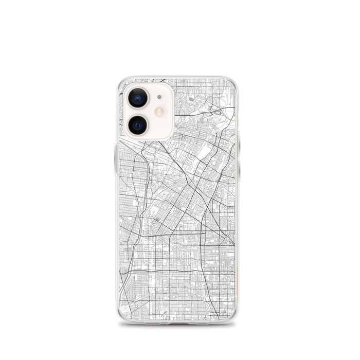 Custom iPhone 12 mini Downey California Map Phone Case in Classic