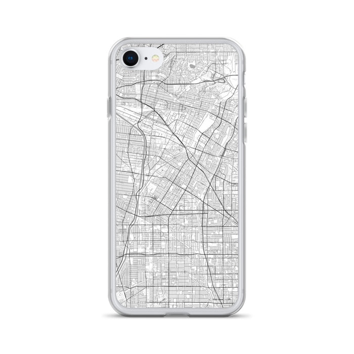 Custom iPhone SE Downey California Map Phone Case in Classic