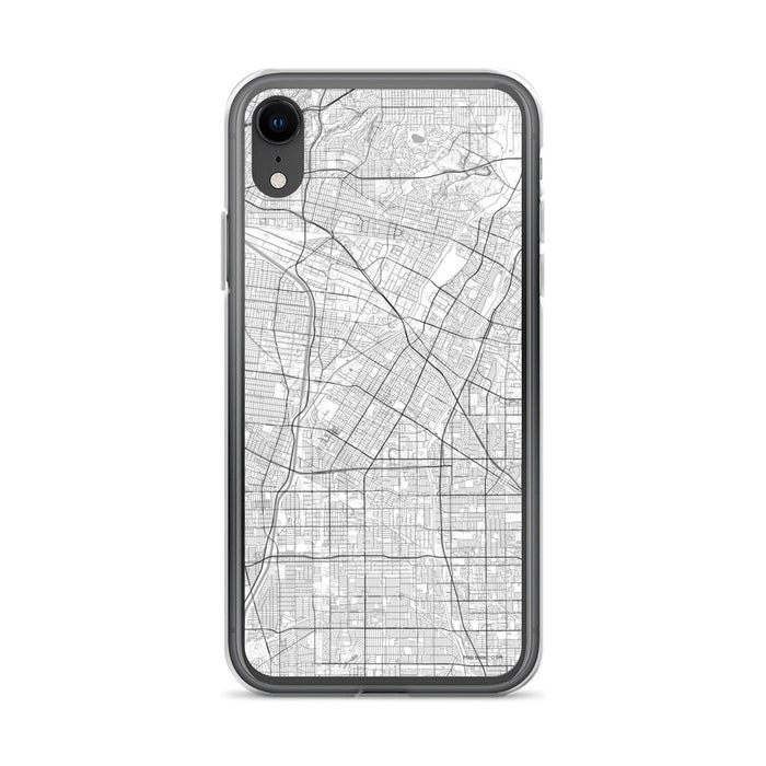 Custom iPhone XR Downey California Map Phone Case in Classic
