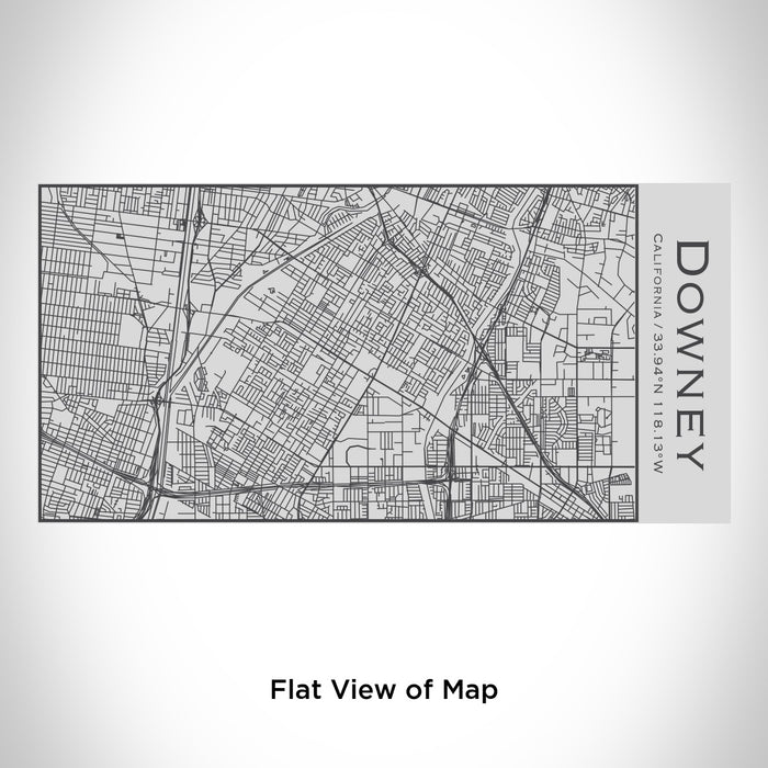 Rendered View of Downey California Map Engraving on 17oz Stainless Steel Insulated Cola Bottle