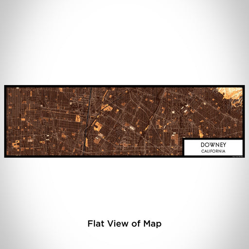 Flat View of Map Custom Downey California Map Enamel Mug in Ember