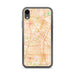 Custom iPhone XR Downey California Map Phone Case in Watercolor
