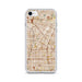 Custom iPhone SE Downey California Map Phone Case in Woodblock