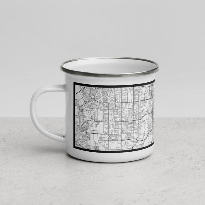 Left View Custom Draper Utah Map Enamel Mug in Classic