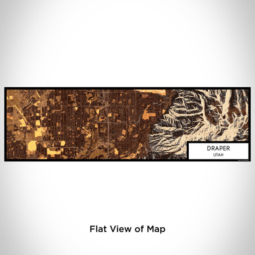 Flat View of Map Custom Draper Utah Map Enamel Mug in Ember
