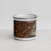 Front View Custom Draper Utah Map Enamel Mug in Ember