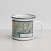 Right View Custom Draper Utah Map Enamel Mug in Woodblock