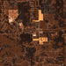 Dripping Springs Texas Map Print in Ember Style Zoomed In Close Up Showing Details