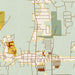 Dripping Springs Texas Map Print in Woodblock Style Zoomed In Close Up Showing Details