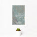 12x18 Dublin California Map Print Portrait Orientation in Afternoon Style With Small Cactus Plant in White Planter