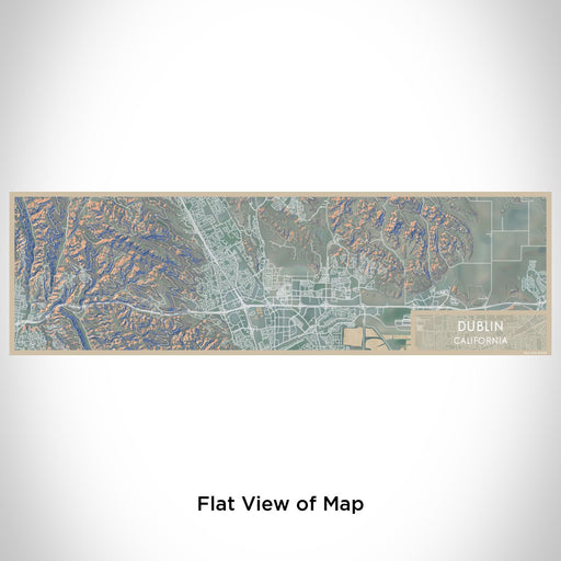 Flat View of Map Custom Dublin California Map Enamel Mug in Afternoon
