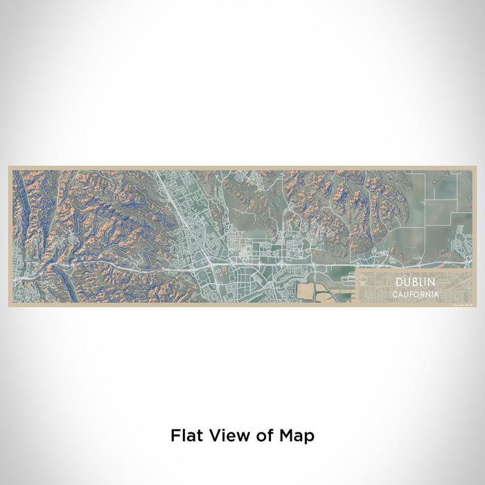 Flat View of Map Custom Dublin California Map Enamel Mug in Afternoon