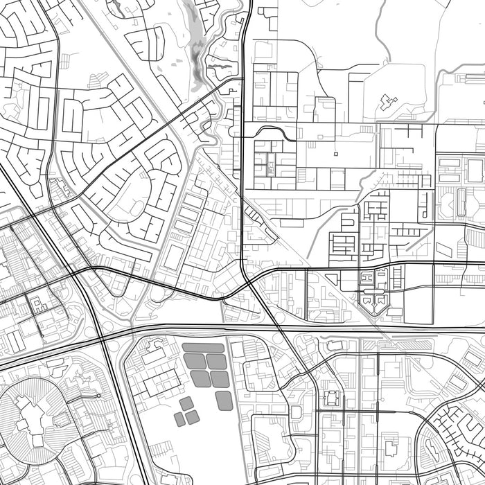 Dublin California Map Print in Classic Style Zoomed In Close Up Showing Details