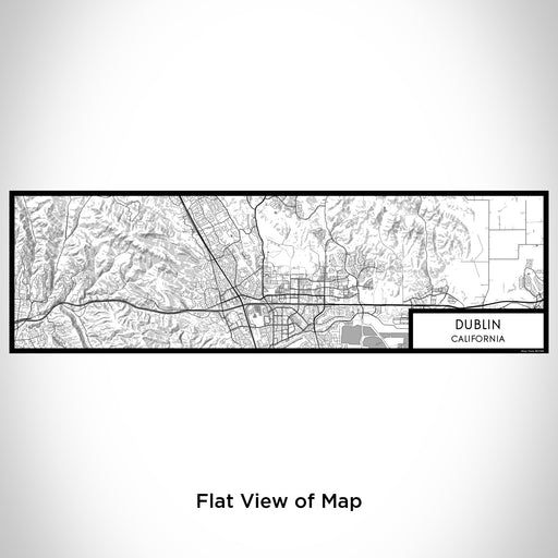 Flat View of Map Custom Dublin California Map Enamel Mug in Classic