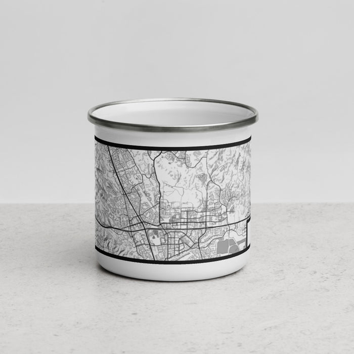 Front View Custom Dublin California Map Enamel Mug in Classic