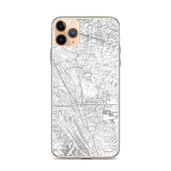 Custom iPhone 11 Pro Max Dublin California Map Phone Case in Classic