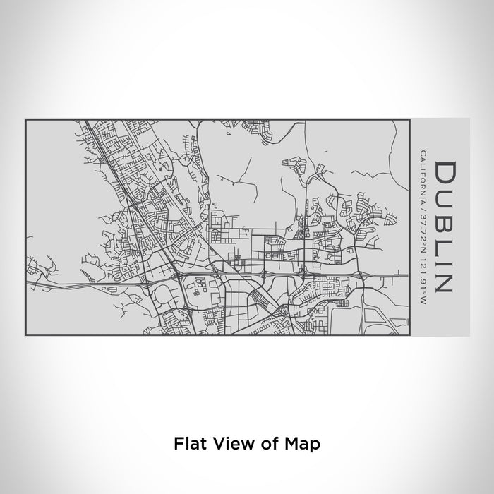 Rendered View of Dublin California Map Engraving on 17oz Stainless Steel Insulated Cola Bottle