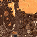 Dublin California Map Print in Ember Style Zoomed In Close Up Showing Details