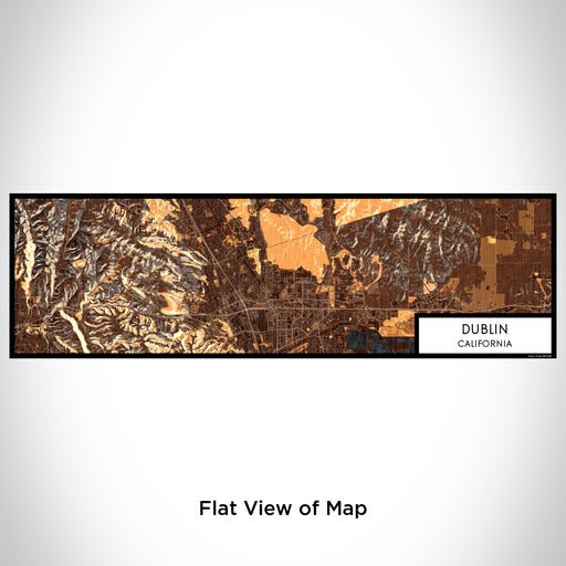 Flat View of Map Custom Dublin California Map Enamel Mug in Ember