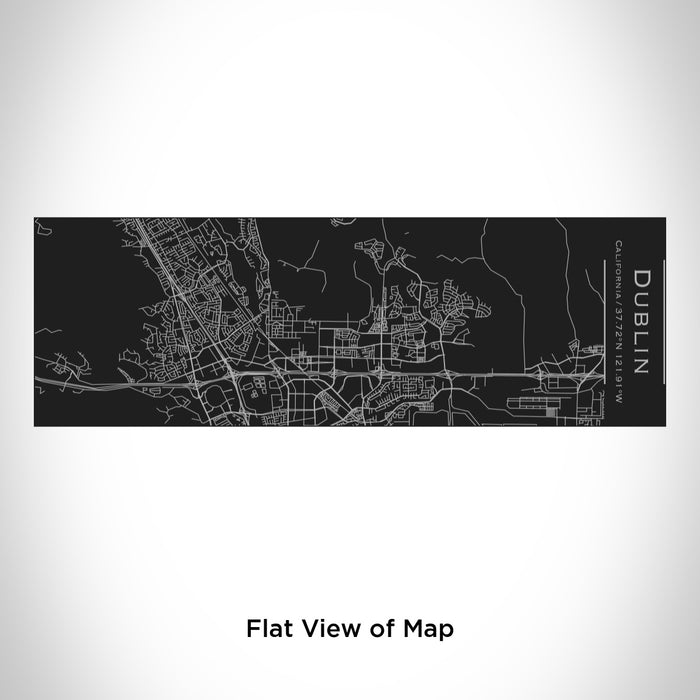 Rendered View of Dublin California Map Engraving on 10oz Stainless Steel Insulated Cup with Sliding Lid in Black