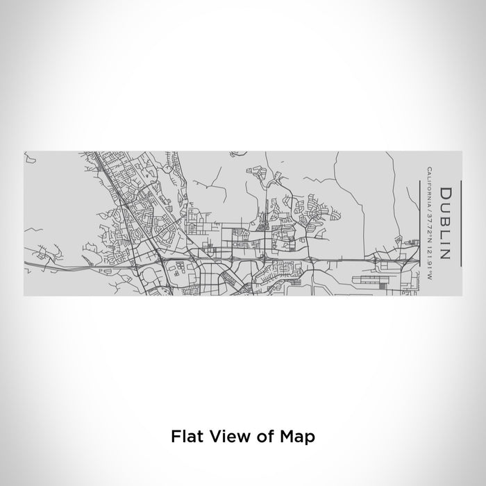 Rendered View of Dublin California Map Engraving on 10oz Stainless Steel Insulated Cup with Sipping Lid