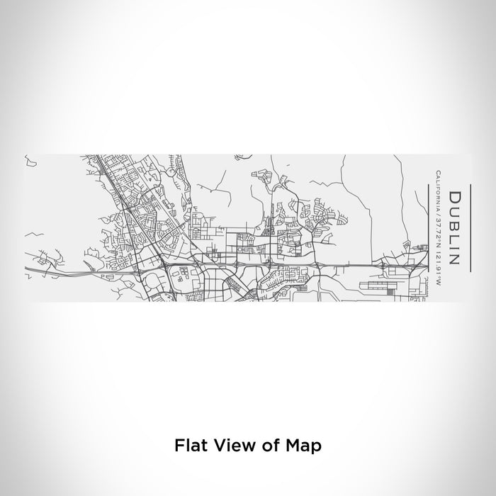 Rendered View of Dublin California Map Engraving on 10oz Stainless Steel Insulated Cup with Sliding Lid in White