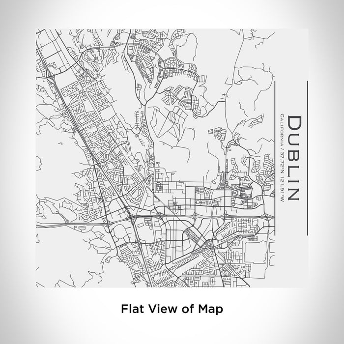 Rendered View of Dublin California Map Engraving on 17oz Stainless Steel Insulated Tumbler in White