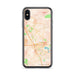 Custom iPhone X/XS Dublin California Map Phone Case in Watercolor
