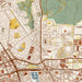 Dublin California Map Print in Woodblock Style Zoomed In Close Up Showing Details