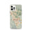 Custom iPhone 12 Pro Dublin California Map Phone Case in Woodblock