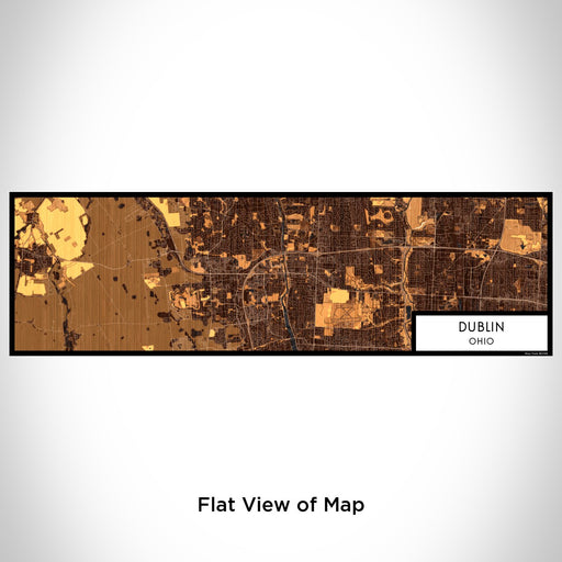 Flat View of Map Custom Dublin Ohio Map Enamel Mug in Ember