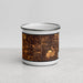 Front View Custom Dublin Ohio Map Enamel Mug in Ember