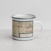 Right View Custom Dublin Ohio Map Enamel Mug in Woodblock