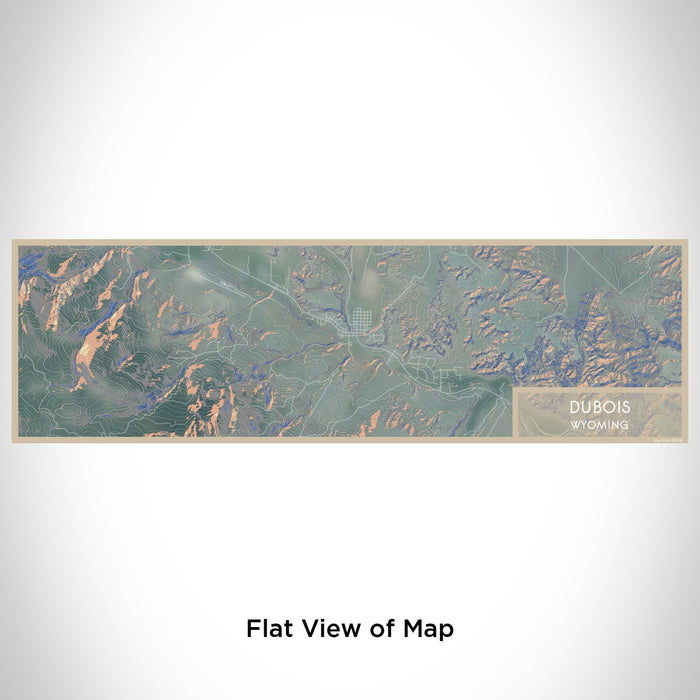 Flat View of Map Custom Dubois Wyoming Map Enamel Mug in Afternoon